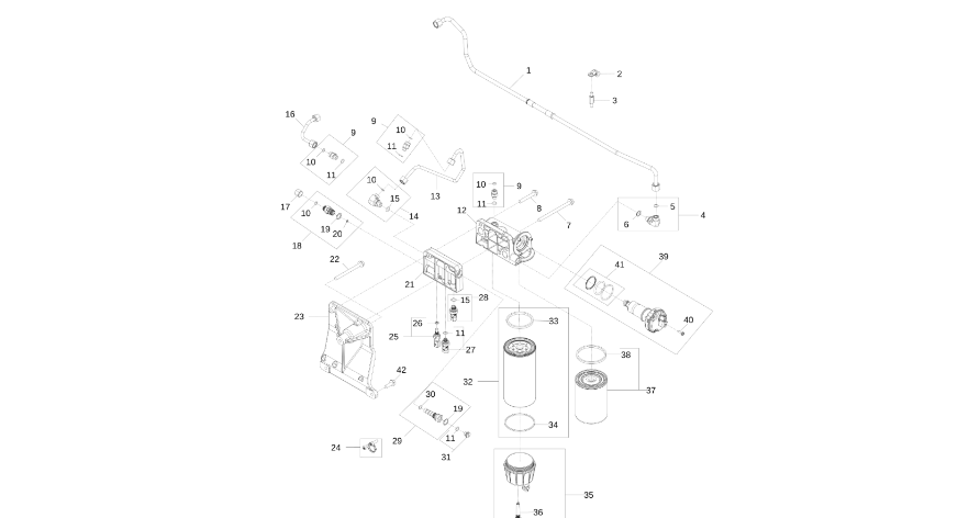 John Deere 9470RX - Przewód paliwowy RE542040 (Silnik)