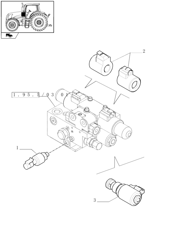 New Holland T6010 T6070 Przel cisnieniowy 87428328