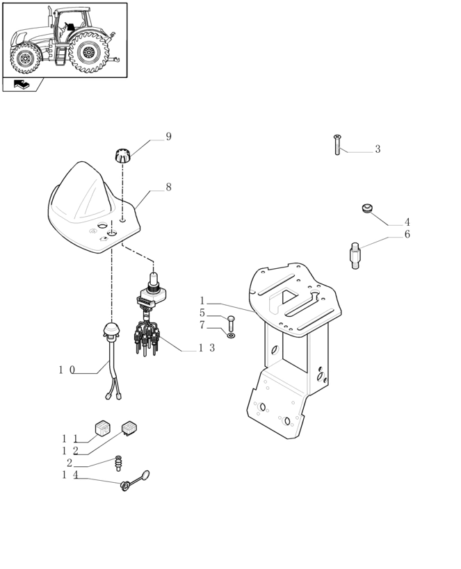 New Holland T6010 Przełącznik 87388536