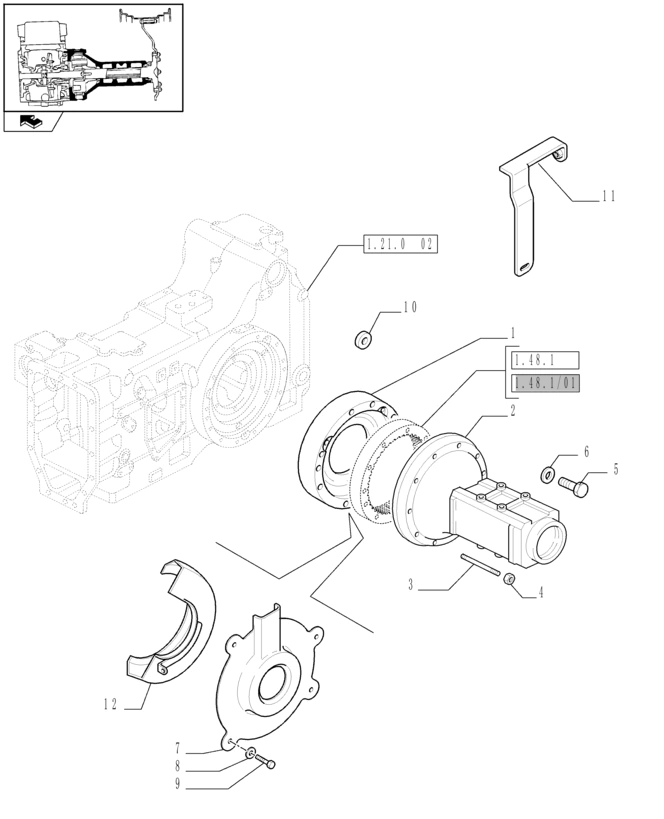 New Holland T6010 T6090 T6070 T7230 Obudowa zwolnicy 5164731