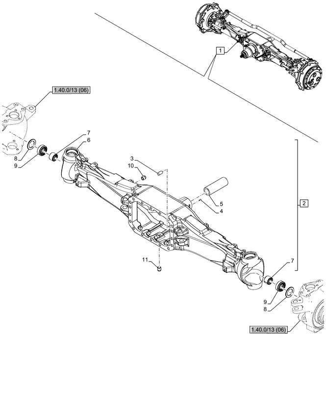 New Holland T6010 Pochwa mostu napedow 87633677