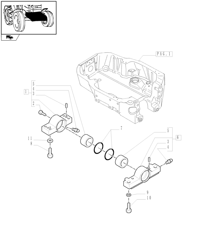 New Holland T6090 Czop zawieszenia obr 87729088