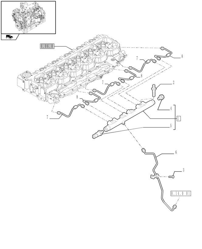 New Holland T6010 Zawór przelewowy > 1850 bar 2854543