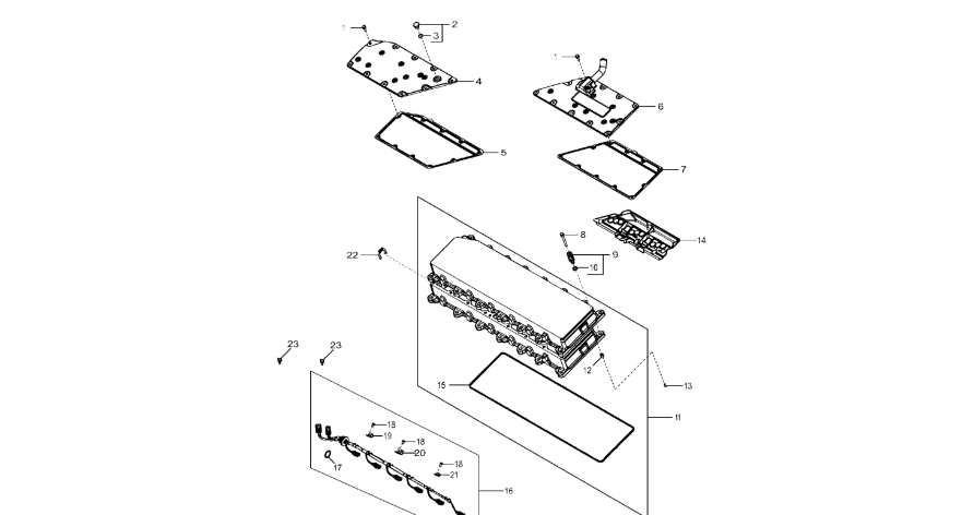 John Deere 9470RX - Osłona zaworu RE555123 (Silnik)