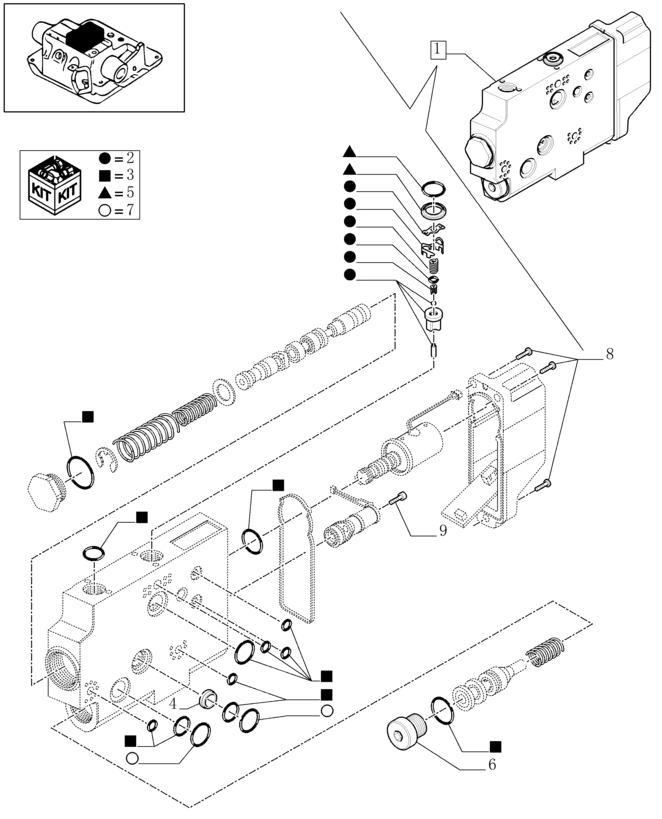 New Holland T6010 Regen zawor hydr hyd valve 84230181R