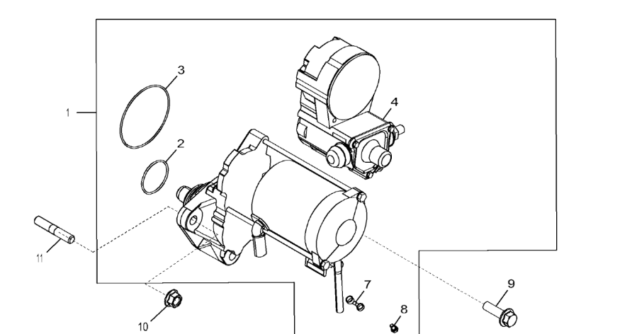 John Deere 9470RX - Zestaw rozrusznika RE539584 (Silnik)