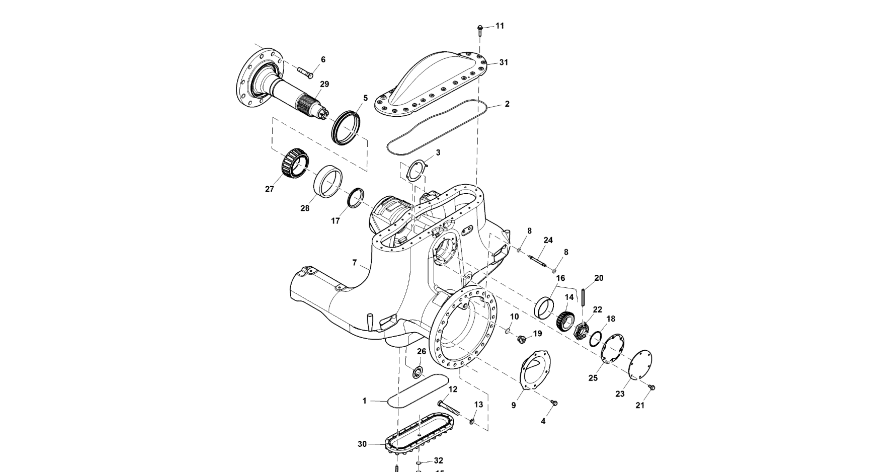 John Deere 9470RX - Osłona R553485 (Oś przednia i tylnia)
