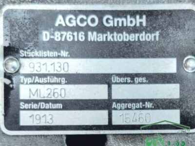 Przekładnia ML260 Vario AGCO Fendt Valtra MF