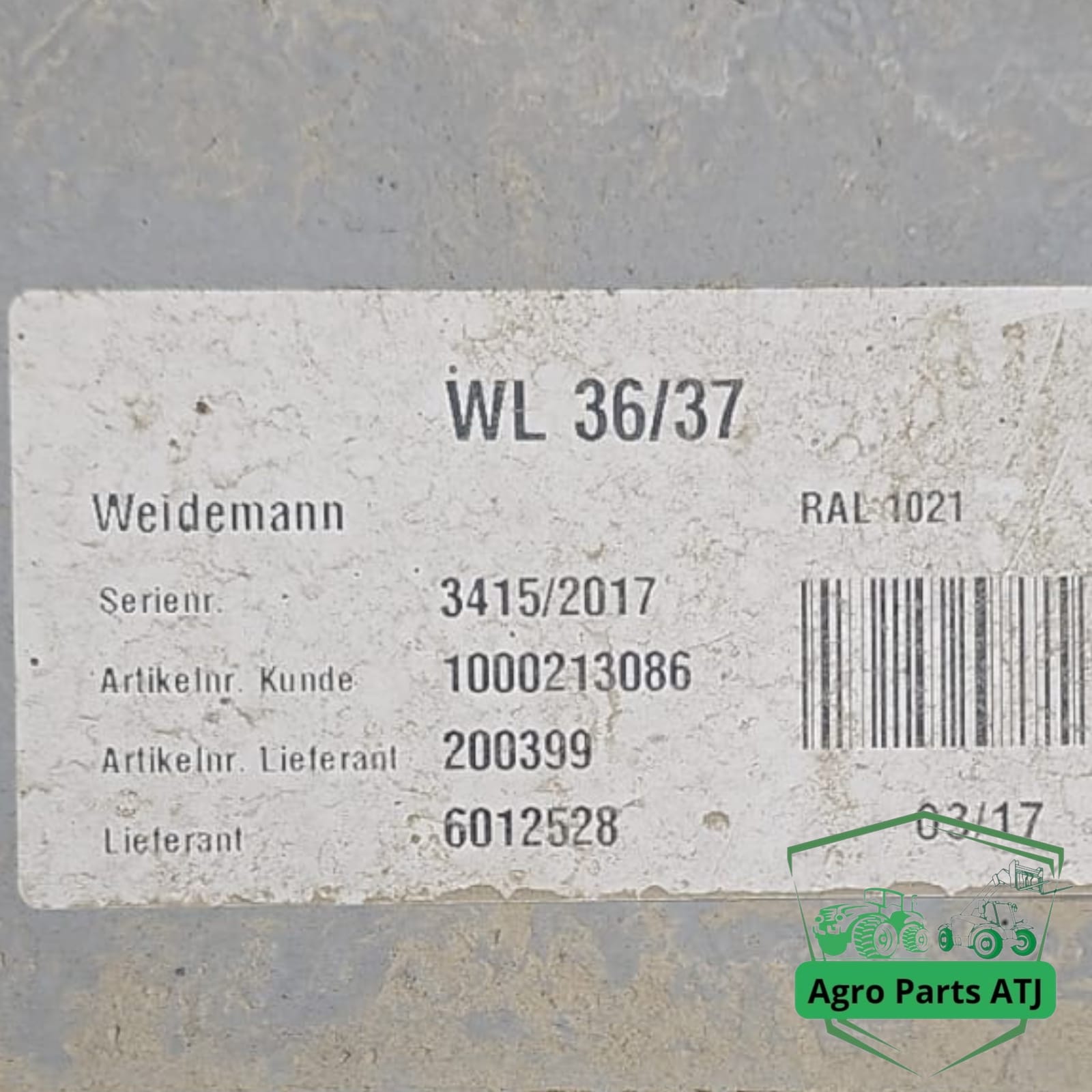 Pokrywa silnika 1000213086 Wacker Neuson / Weidemann