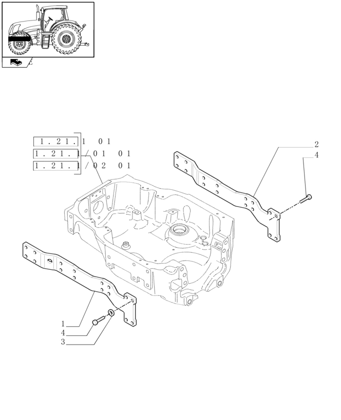 New Holland T6010 Wspornik 87487744