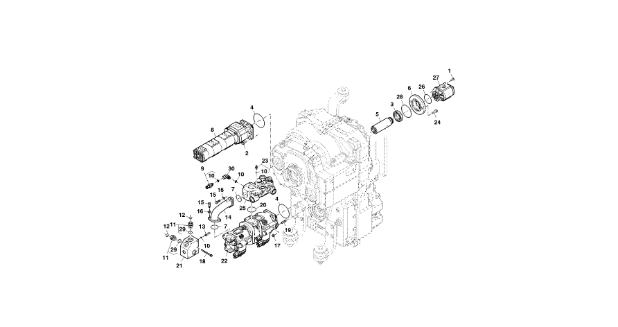 John Deere 9470RX - Łącznik YZ502781 (Układ hydrauliczny)
