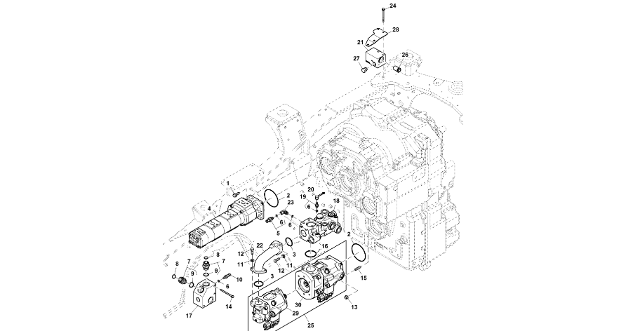 John Deere 9470RX - Łącznik kolankowy R560621 (Układ hydrauliczny)