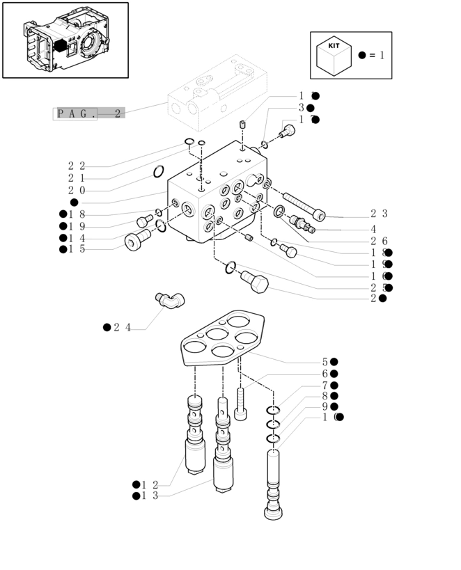 New Holland T6010 T6090 T6070 Zawór sterujący 5195791