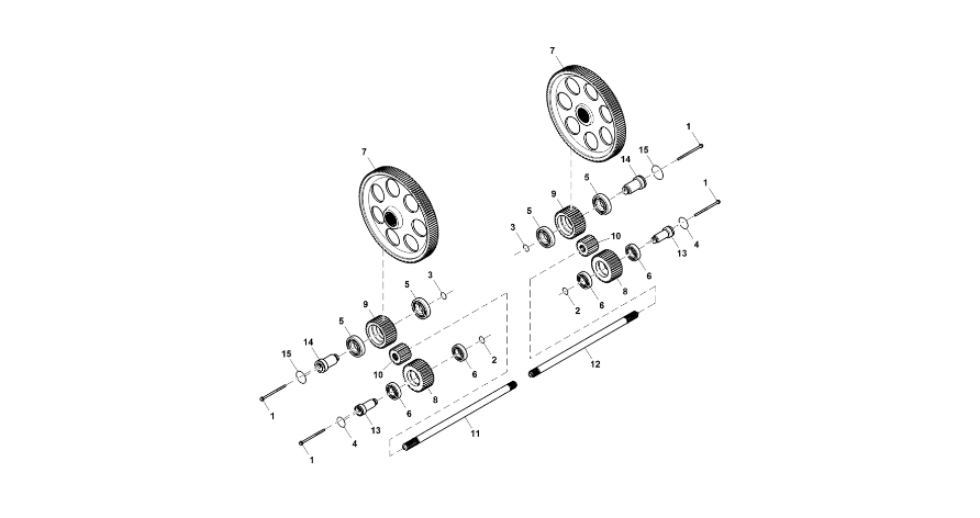 John Deere 9470RX - Wał R561015 (Oś przednia i tylnia)