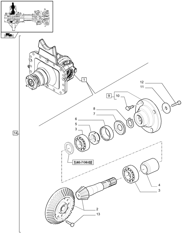 New Holland T6010 Koło zębate stoźkowe 87337411