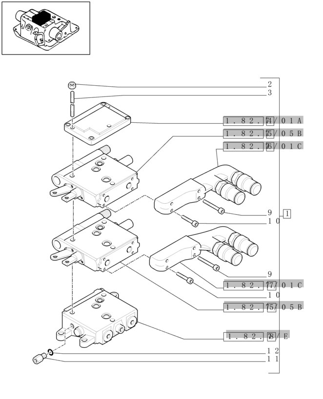 New Holland T6010 T6070 Zawór sterujący 87546169
