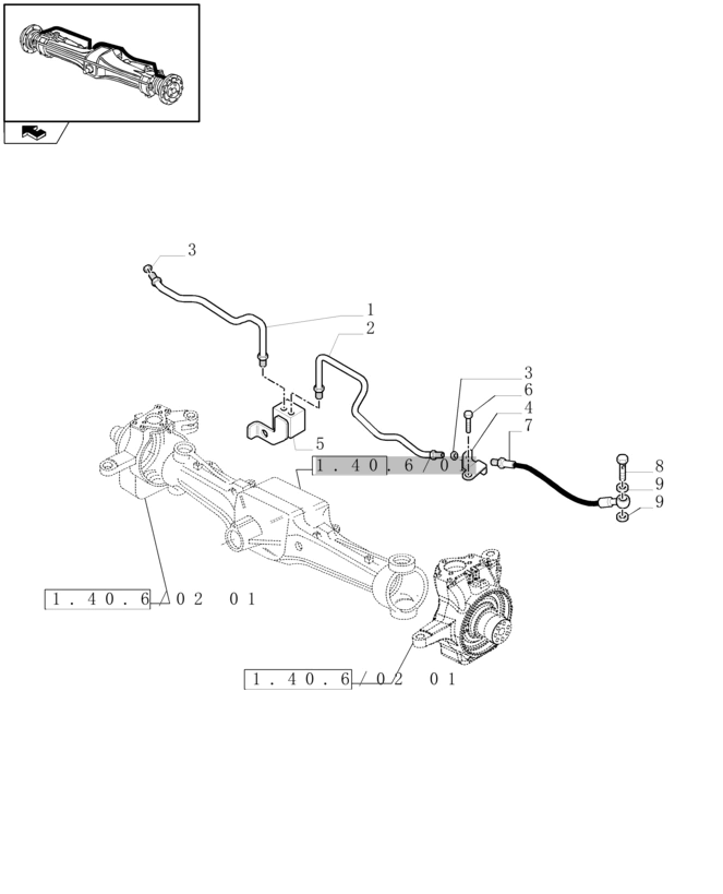 New Holland T6010 Linia hamulcowa 87587725