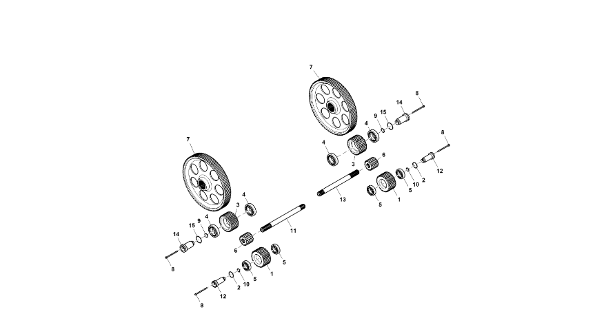 John Deere 9470RX - Koło zębate pośred. R345075 (Oś przednia i tylnia)