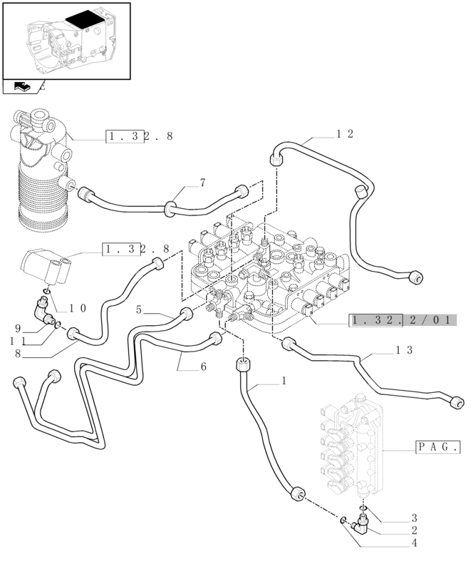 New Holland T6090 Rurka hydrauliczna 20 mm od 87354145