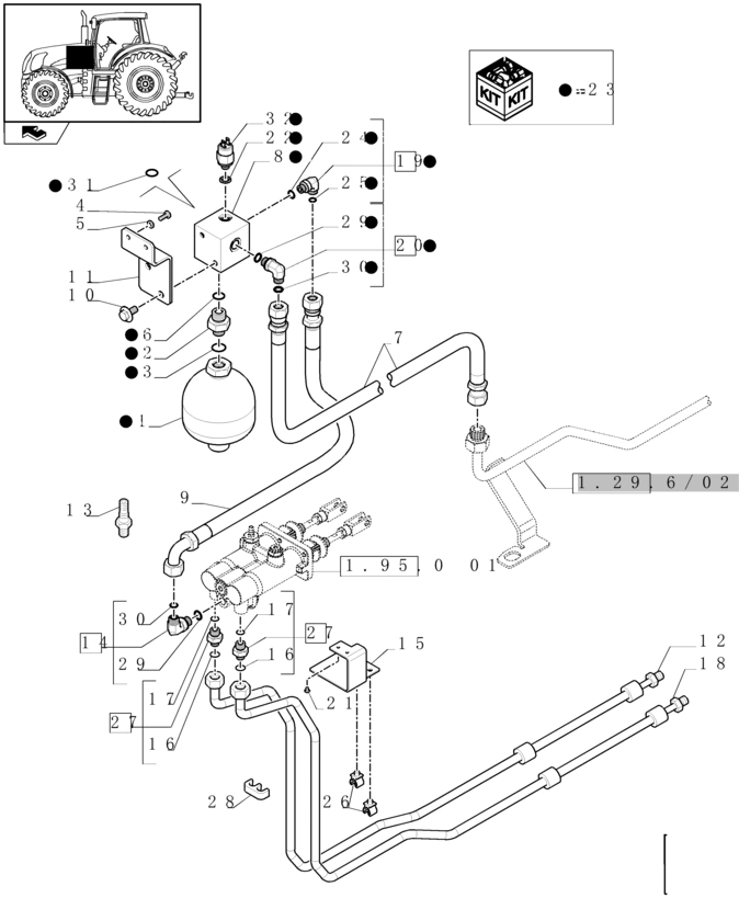 New Holland T6010 Wspom ukl hamulcow 87351567