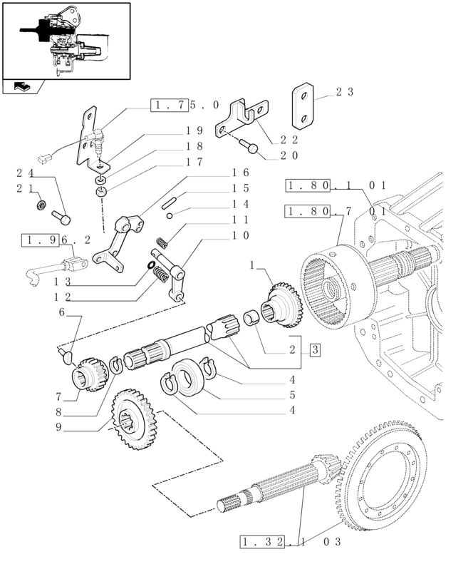 New Holland T6010 Koło zębate 18t, 24t 5153151