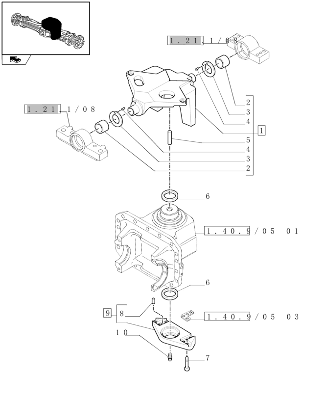 New Holland T6010 Wspornik 87653143