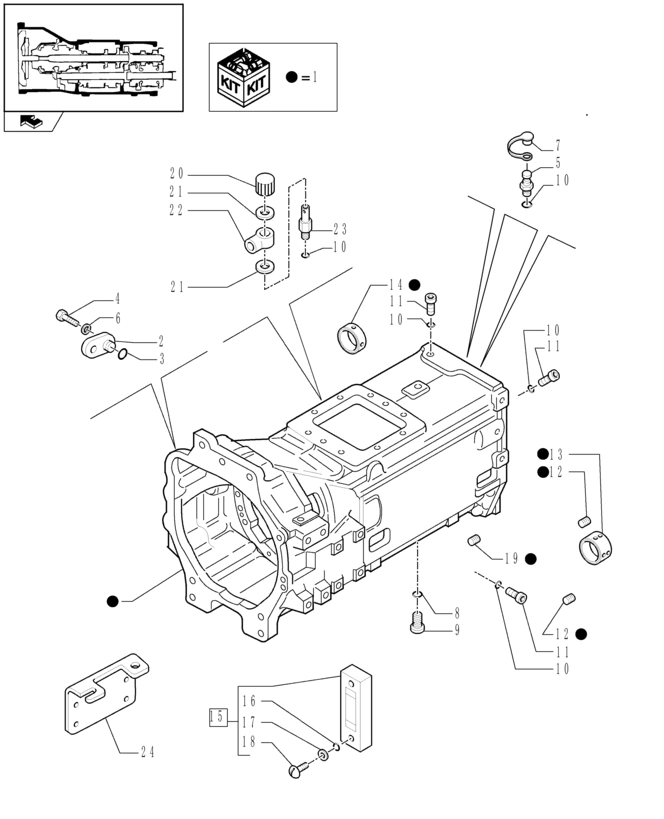 New Holland T6010 Korpus przekładni 84252680