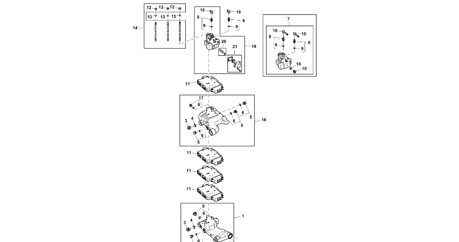 John Deere 9470RX - Selektywny zawór ster. RE588376 (Zawór sterujący)
