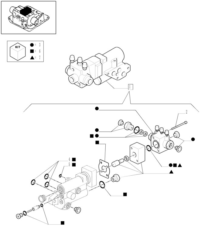 New Holland T6010 Zestaw uszczelek 47128438