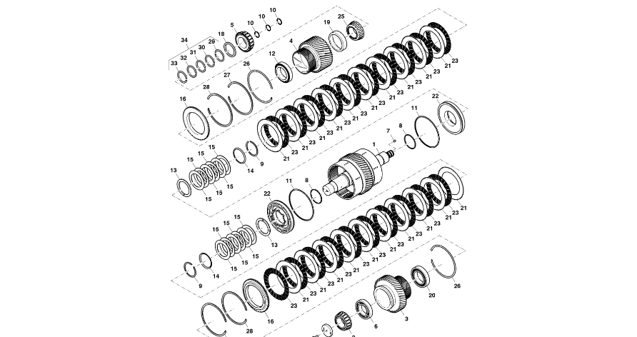 John Deere 9470RX - Łoźysko kulkowe YZ502128 (Przekładnia Power Shift)