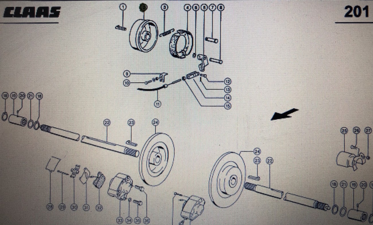 Bęben hamulcowy Class Mega 370-340 Nr katalogowy 000 260 686 0