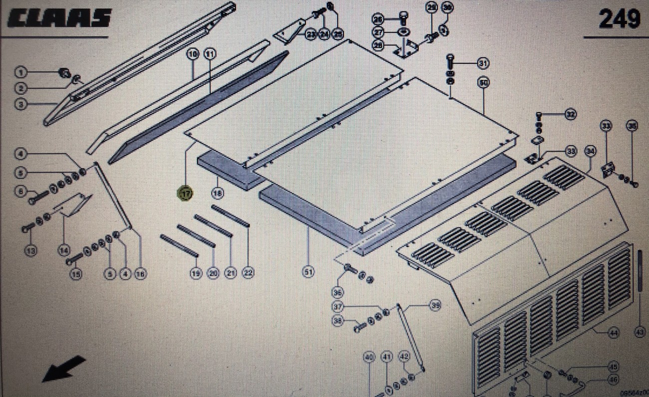 Blacha dachu Class Mega 370-340 Nr 17 na rys katalogowym Nr katalogowy 000 542 148 0