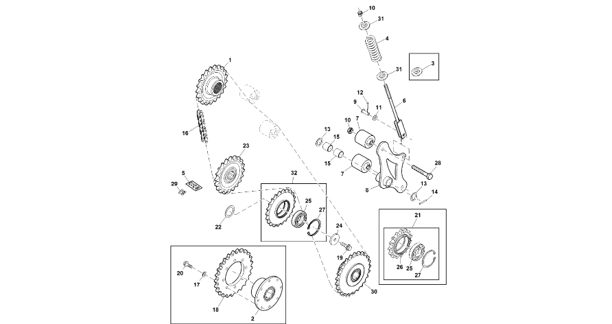 John Deere 960 - Koło zębate łańcucha CC131453 (Pasy, rolki, bramki)