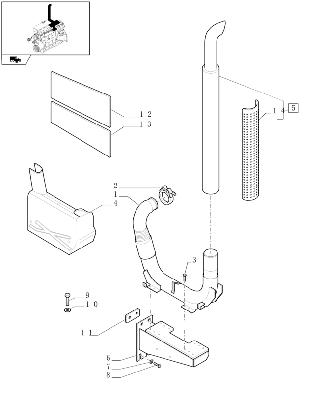 New Holland T6090 Wspornik 87605312