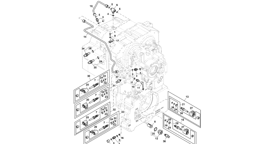 John Deere 9470RX - Zawór elektromagnetyczny YZ502763 (Przekładnia Power Shift)