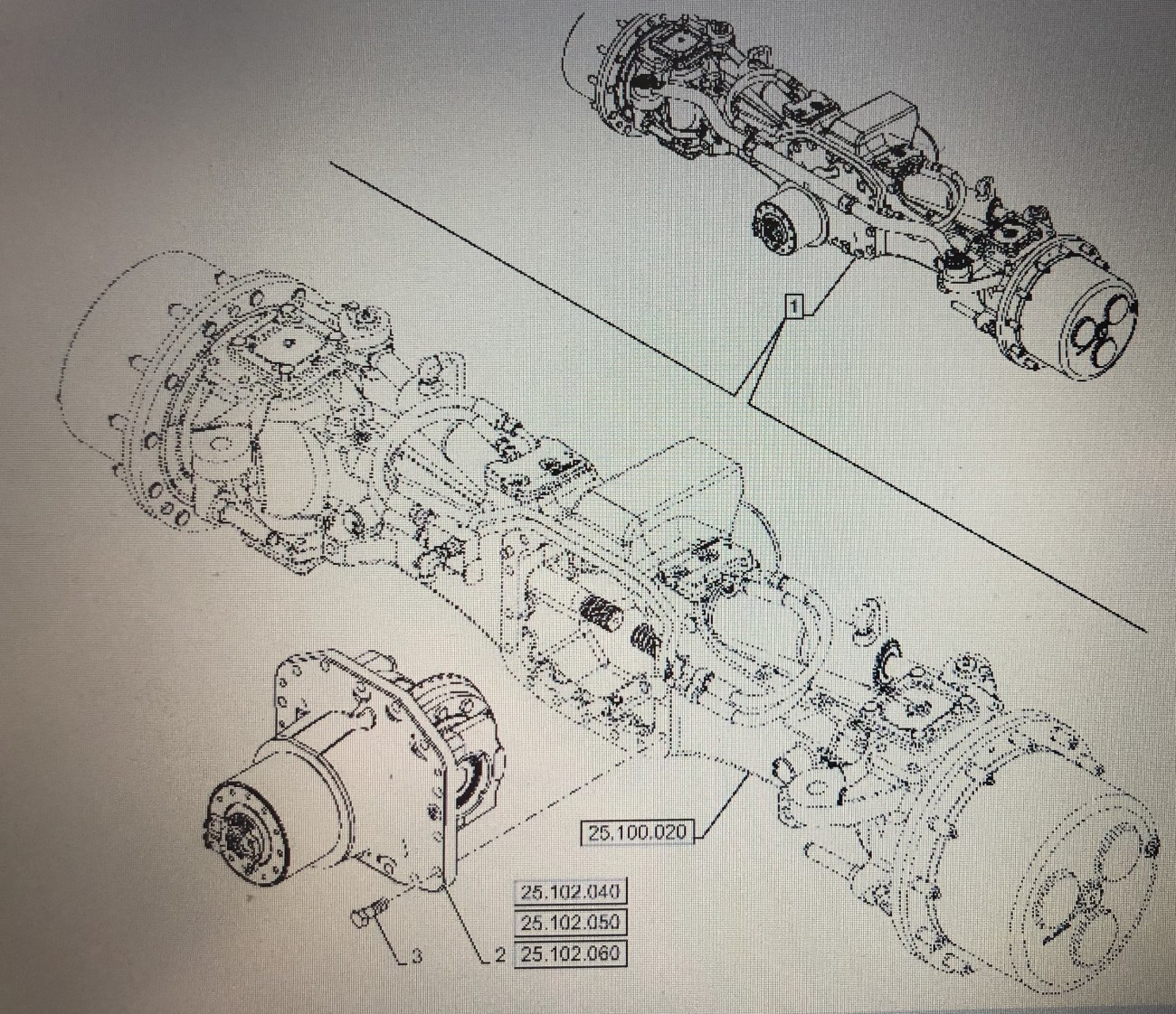 CASE OPTUM 270 PRZEDNIA OŚ-MECHANIZM RÓŻNICOWY/lCZĘŚĆ 47489667/CASE OPTUM 250/270/300