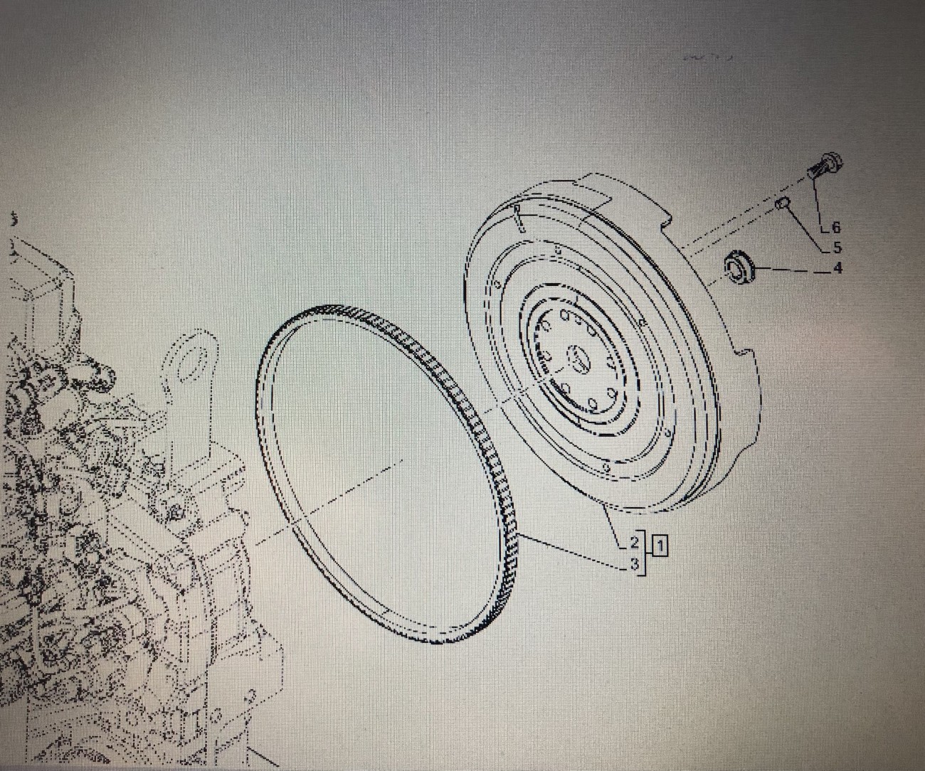 CASE OPTUM 270 SILNIK-koło zamachowe/CZĘŚĆ 47615708/Case Optum 250/270/300