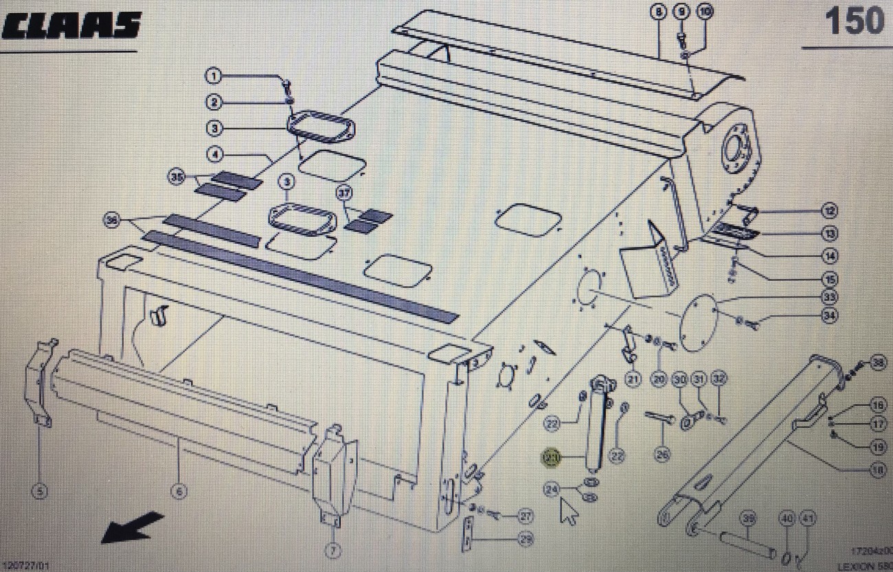 CLAAS 00 0040 715 0/Claas siłownik hydrauliczny