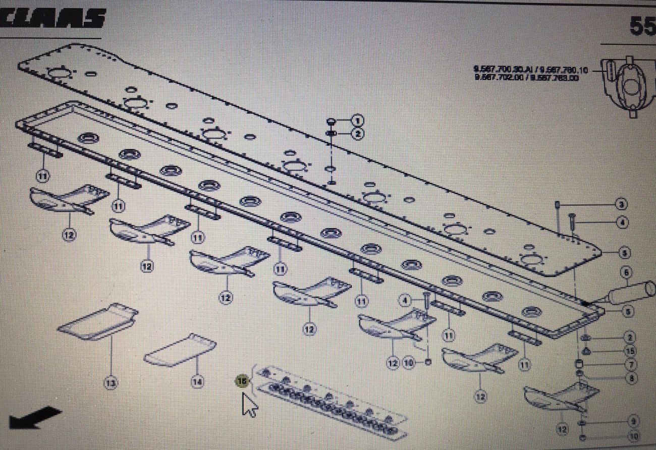 CLAAS 00 0138 461 1/CLAAS DISCO belka przekladni