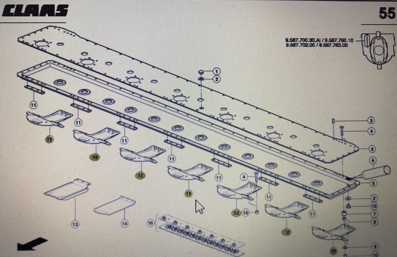 CLAAS 00 0138 466 0/CLAAS DISCO wspornik -prowadzenie