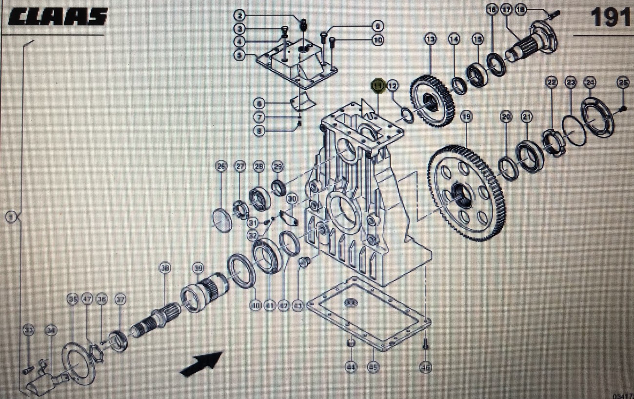 CLAAS 00 0262 336 0/Claas obudowa przekładni WOM/Claas Xerion 3300 3800