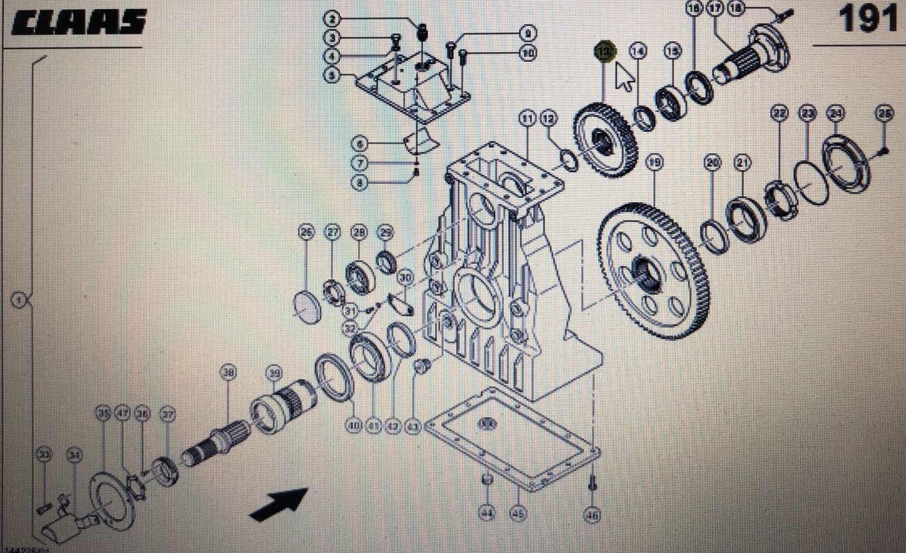 CLAAS 00 0262 344 0/Claas koło zębate/Claas Xerion 3300 3800