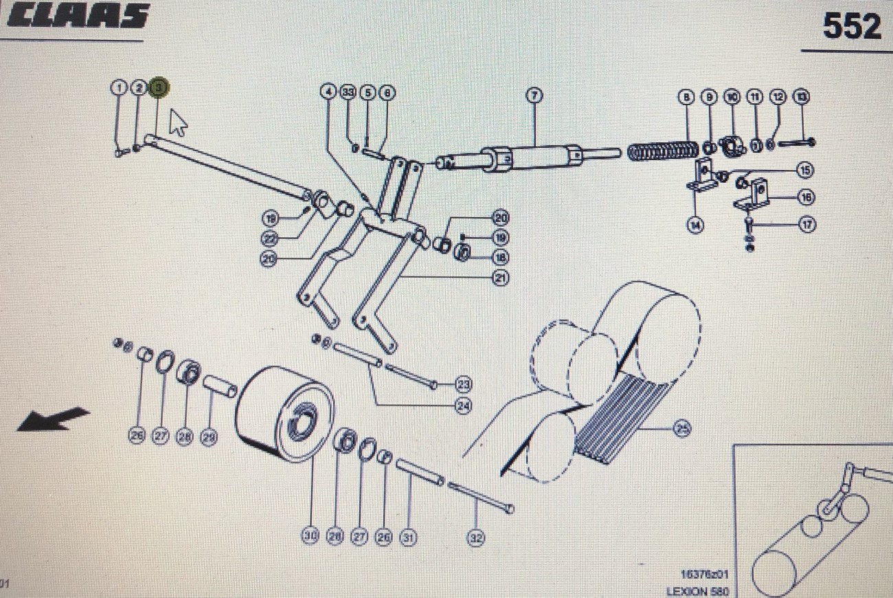 CLAAS 00 0350 480 0/Claas sworzeń/Claas Lexion 580 630-620 770 670-640 460-440 600