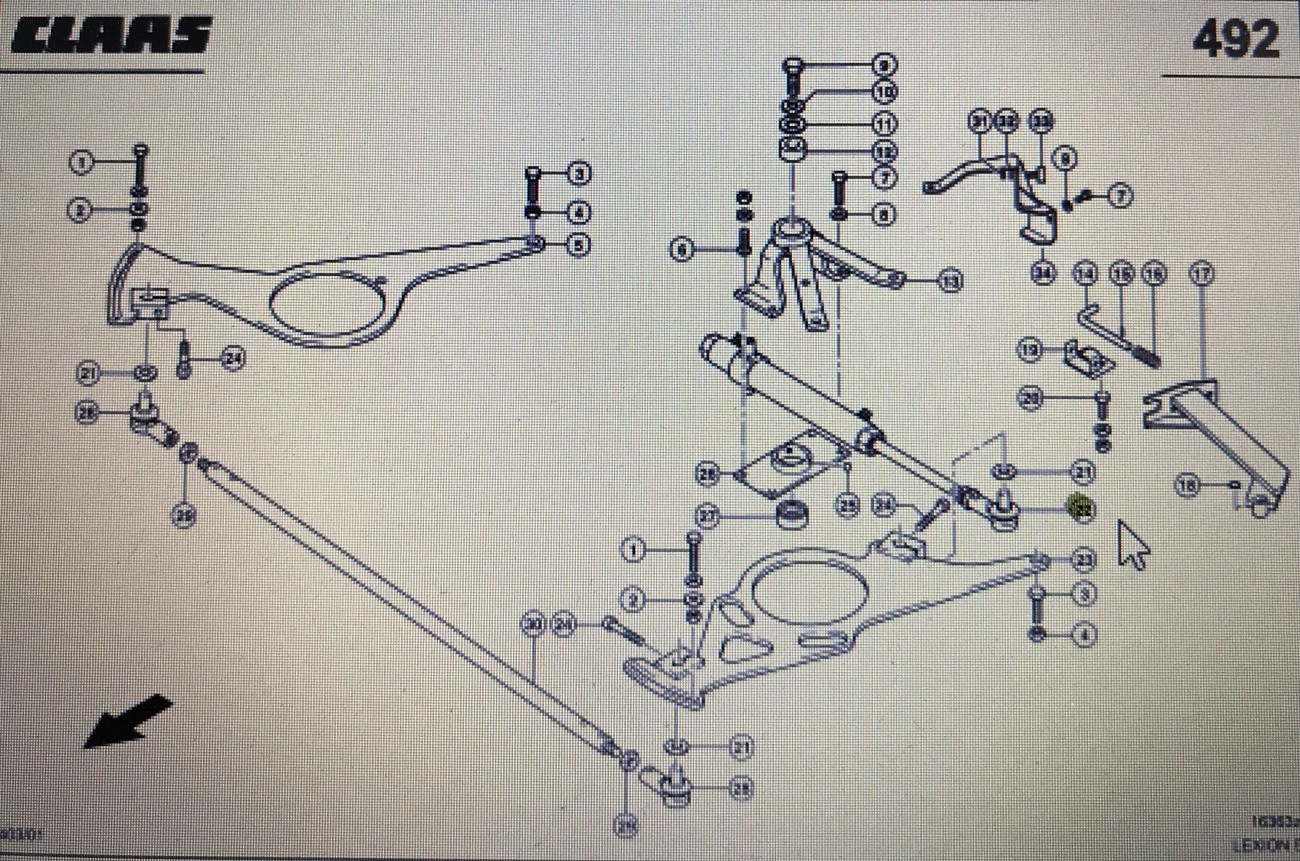 CLAAS 00 040 675 1/Claas hydrauliczny siłownik/Claas Lexion 580