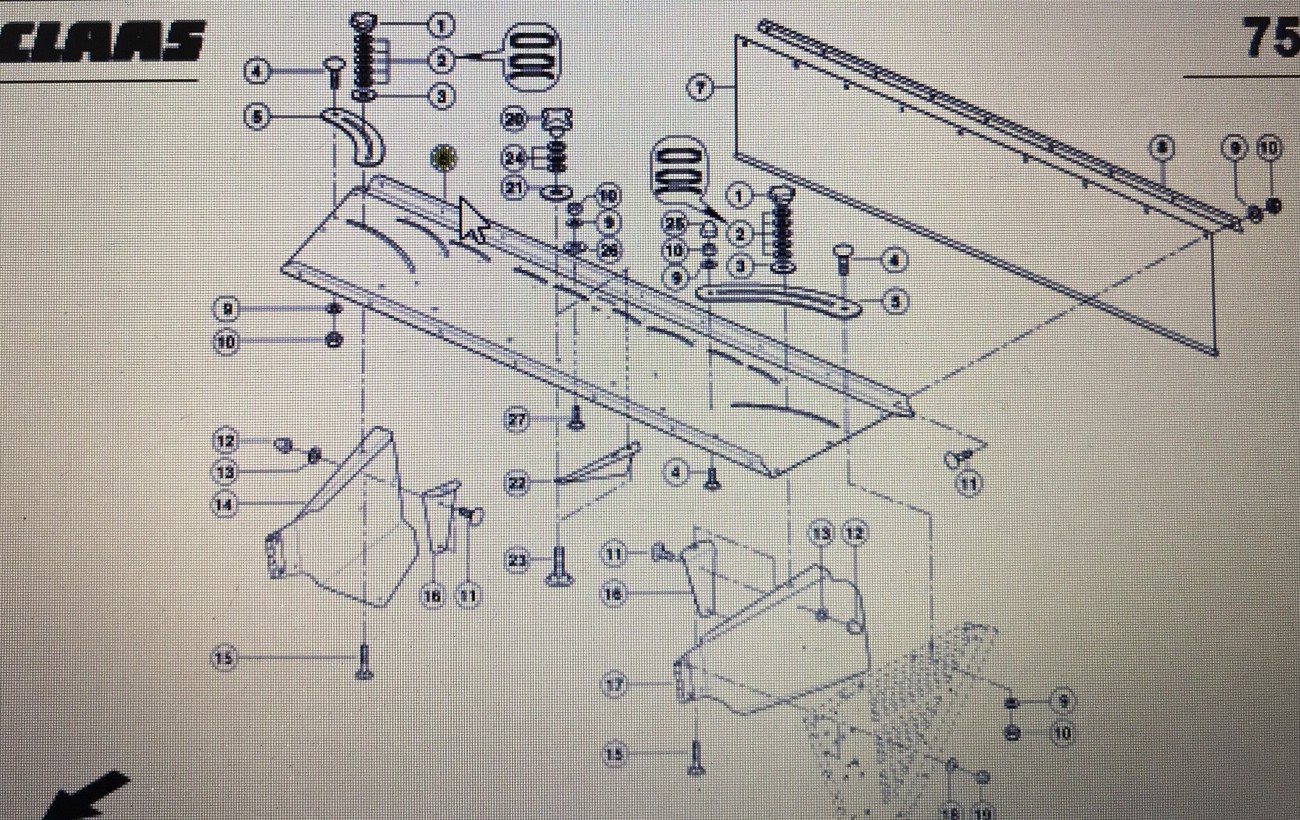 CLAAS 00 0481 421 0/CLAAS Disco pokrywa prawa