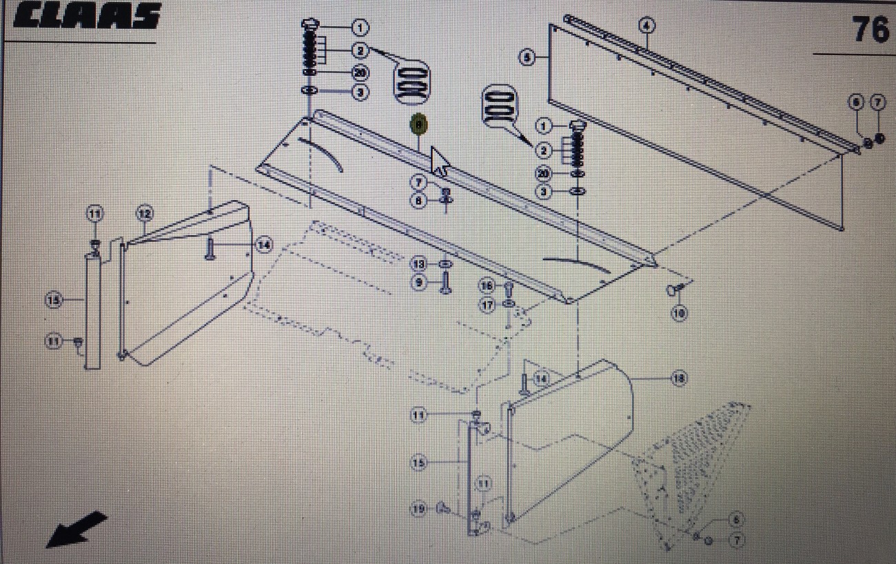 CLAAS 00 0482 415 1/CLAAS Disco pokrywa tylna