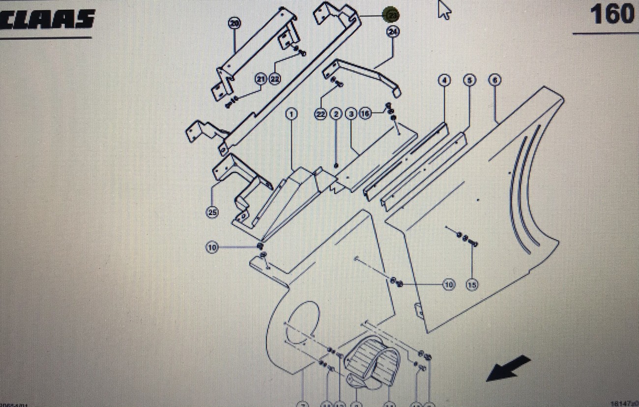 CLAAS 00 0517 614 1/00 0517 729 1/Claas Lexion uchwyty/Claas Lexion 580