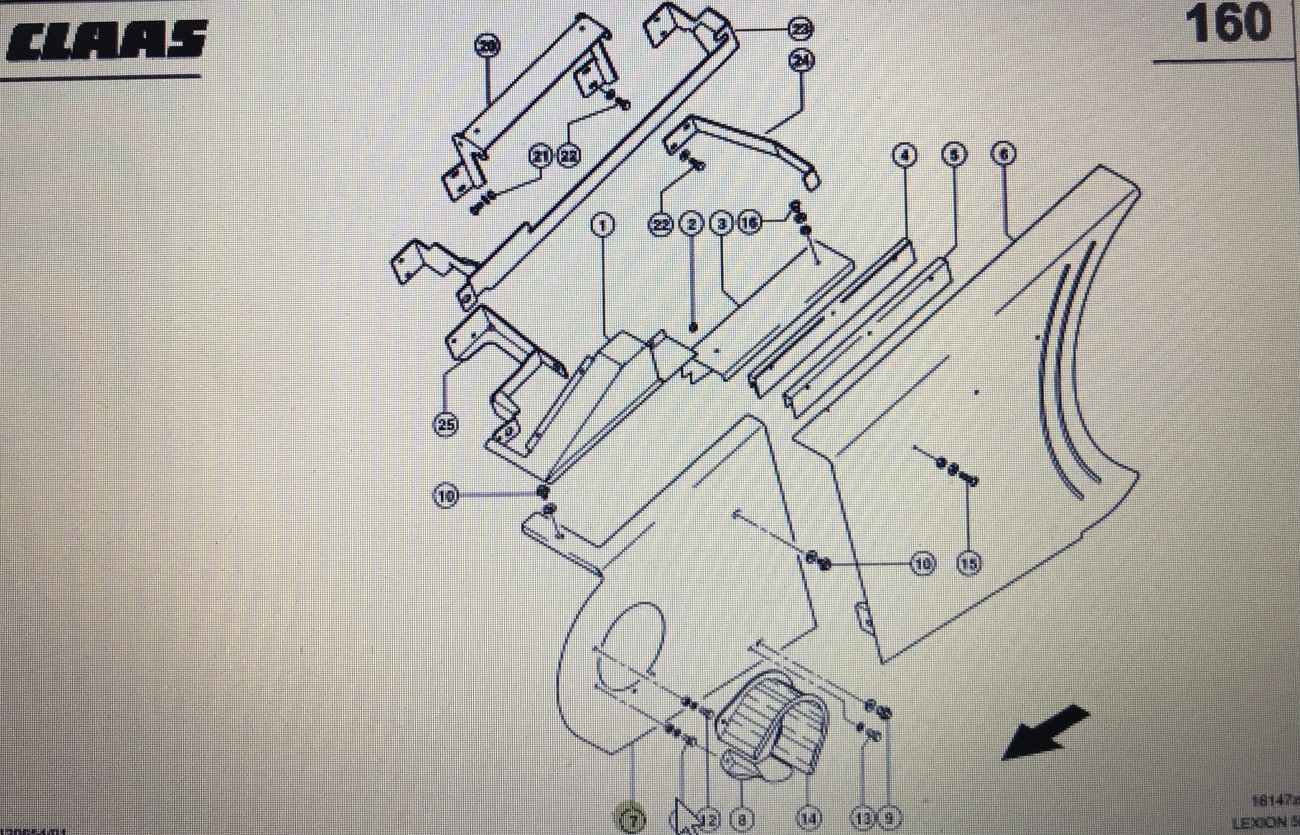 CLAAS 00 0517 620 0/00 0517 619 0/Claas Lexion osłony/Claas Lexion 580 530-510 560-540