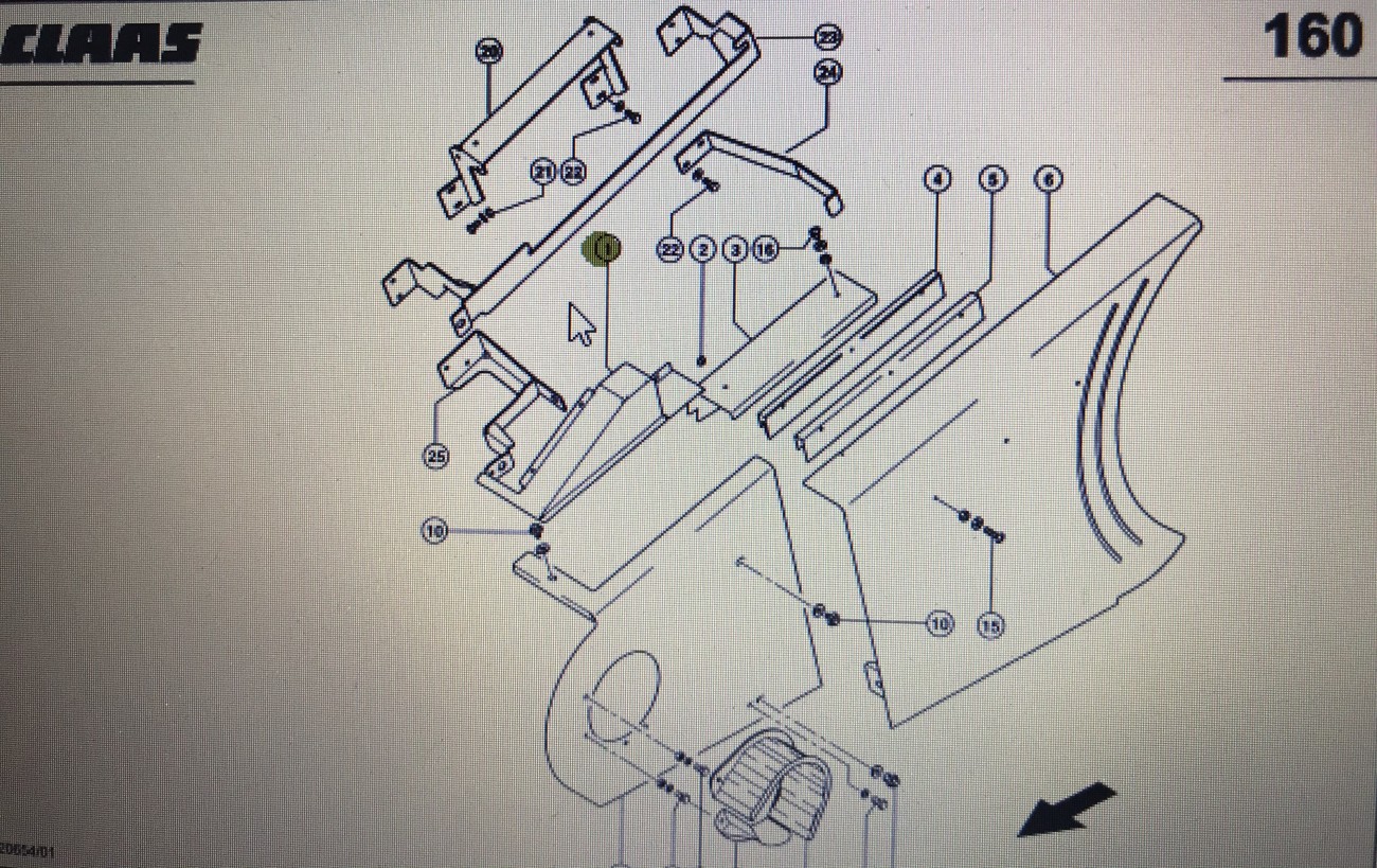 CLAAS 00 0517 711 0/Claas Lexion osłona pasa/Claas Lexion 580 530-510 560-540