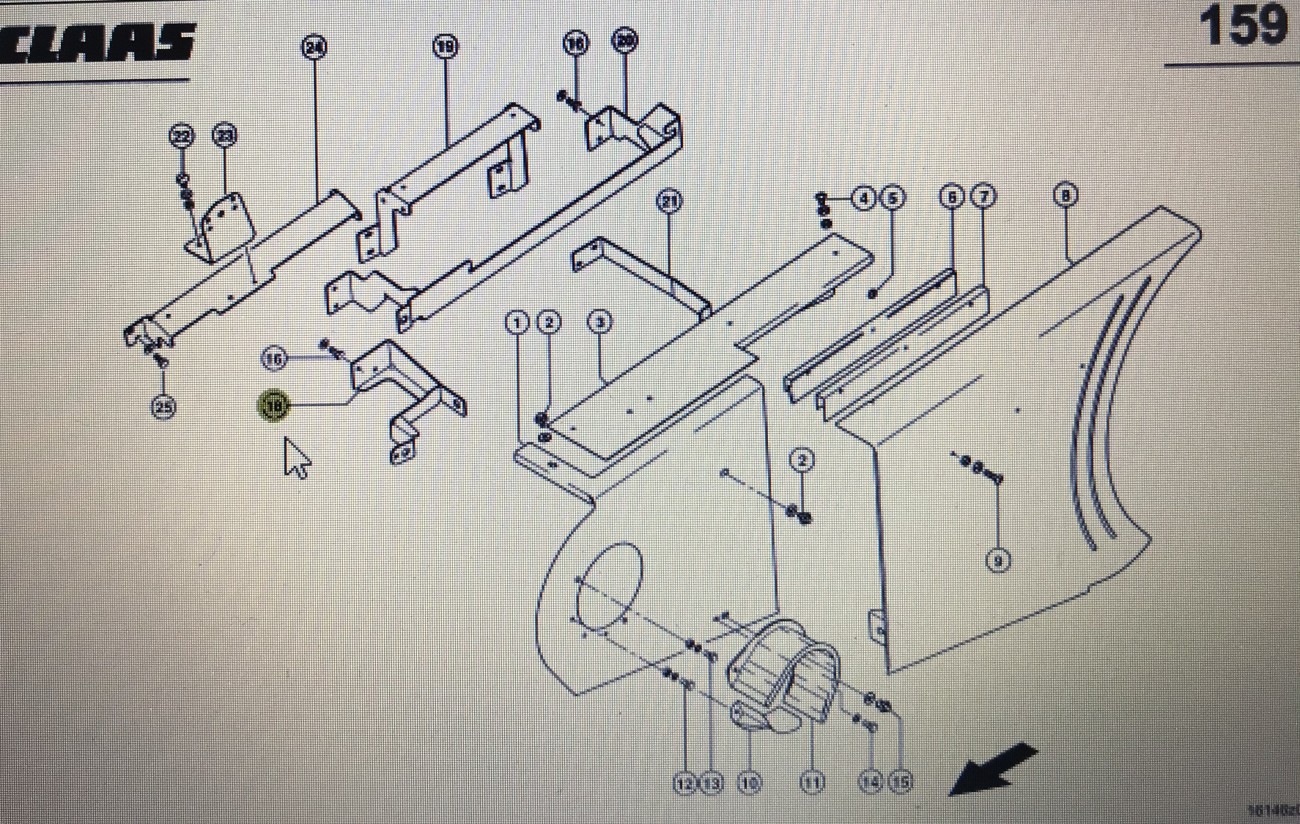 CLAAS 00 0517 729 1/00 0517 706 0/00 0517 614 1/ClaasLexion uchwyty/Claas 580 530-510 570 560-540
